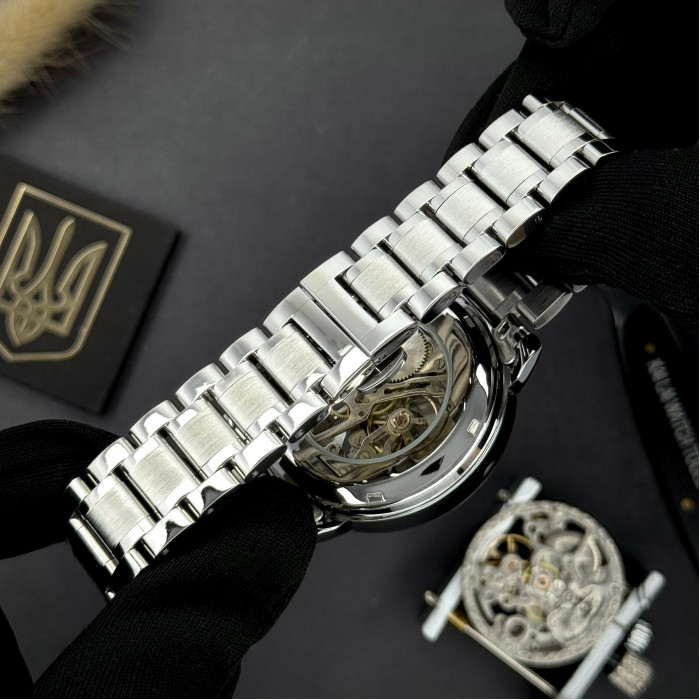 Наручний годинник Awarder 022 Silver-White Mechanic Metall Не Забуду Дім