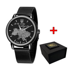 Наручний годинник Awarder 022 All Black Mechanic Mesh Не Забуду Дім