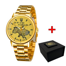 Наручний годинник Awarder 022 Gold-Gold Mechanic Metall Не Забуду Дім