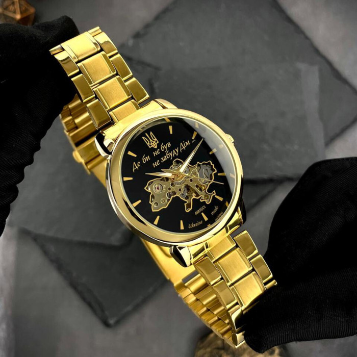 Наручний годинник Awarder 022 Gold-Black Automatics Metall Не Забуду Дім