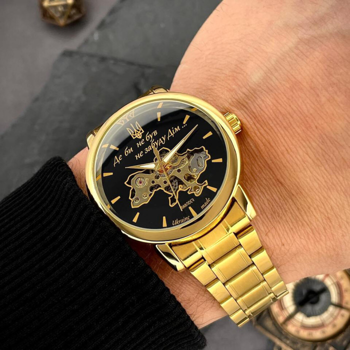 Наручний годинник Awarder 022 Gold-Black Automatics Metall Не Забуду Дім