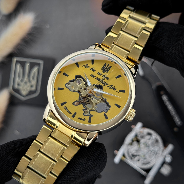 Наручний годинник Awarder 022 Gold-Gold Automatics Metall Не Забуду Дім