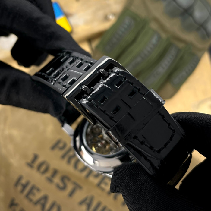 Наручний годинник Awarder 021-3D Скелетон Не забуду дім Silver-White