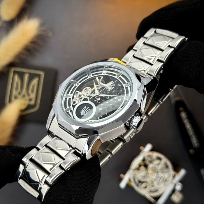 Наручний годинник Awarder 024SI Тризуб срібло Silver