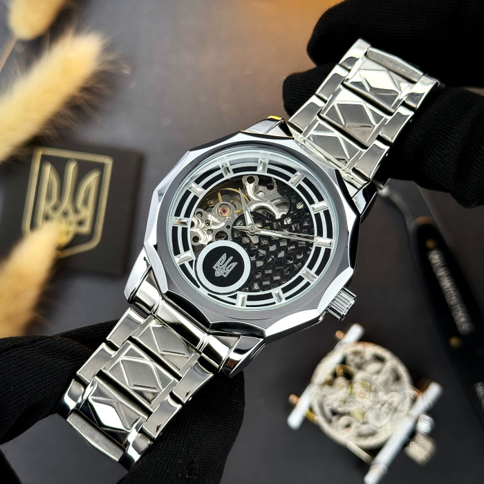 Наручний годинник Awarder 024SI Тризуб срібло Silver