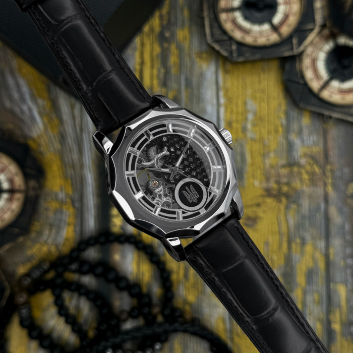 Наручний годинник Awarder 029SI Тризуб срібло Silver