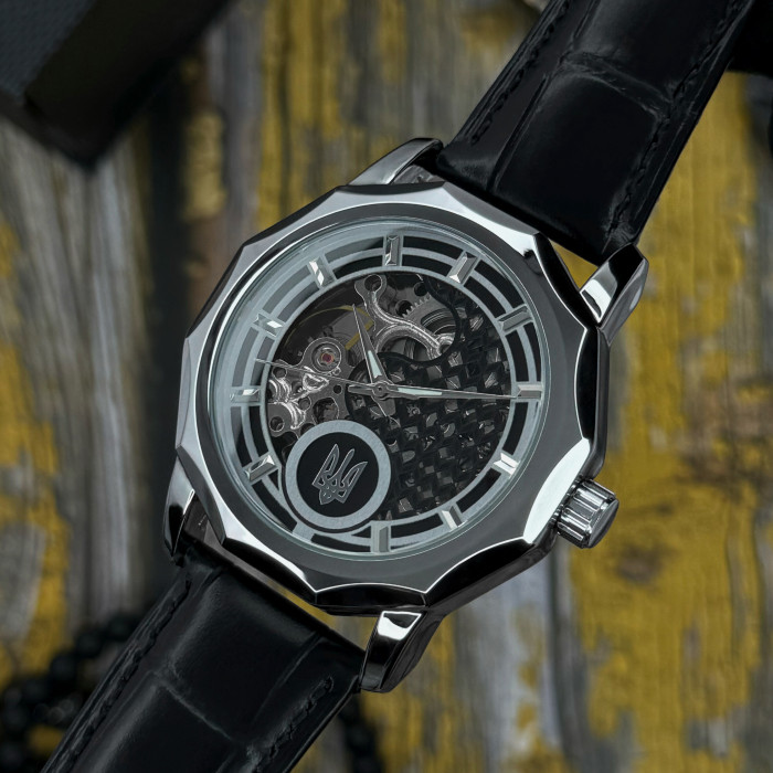 Наручний годинник Awarder 029SI Тризуб срібло Silver