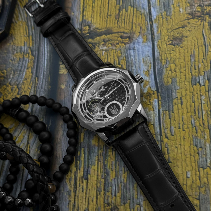 Наручний годинник Awarder 029SI Тризуб срібло Silver