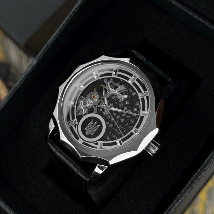 Наручний годинник Awarder 029SI Тризуб срібло Silver