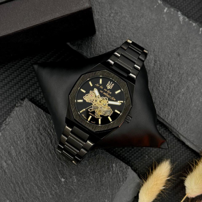 Наручний годинник Awarder 026-3D Де би не був Black-Gold