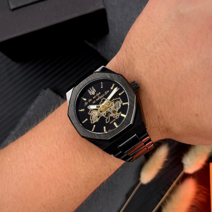 Наручний годинник Awarder 026-3D Де би не був Black-Gold