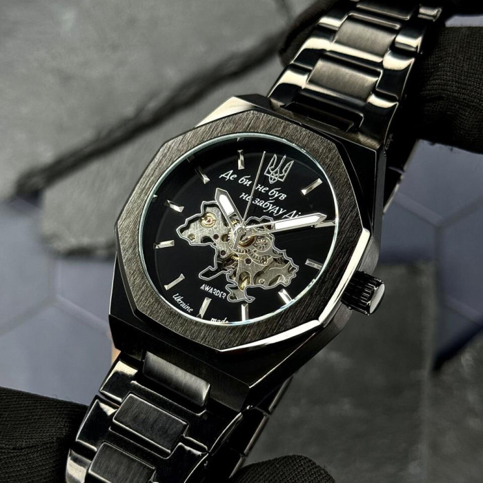 Наручний годинник Awarder 026-3D Де би не був Black-Silver
