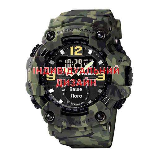 Наручний годинник Awarder 004 Camo Green Індивідуальний дизайн