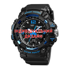 Наручний годинник Awarder 006 Black-Blue Індивідуальний дизайн
