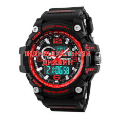 Наручний годинник Awarder 012 Black-Red Індивідуальний дизайн