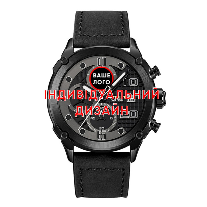 Наручний годинник Awarder 016 All Black Індивідуальний дизайн