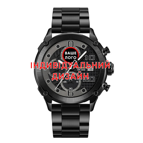 Наручные часы Awarder 016 Black-Black-Steel Индивидуальный дизайн