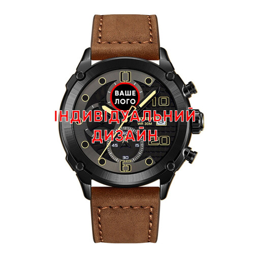 Наручные часы Awarder 016 Black-Brown Индивидуальный дизайн