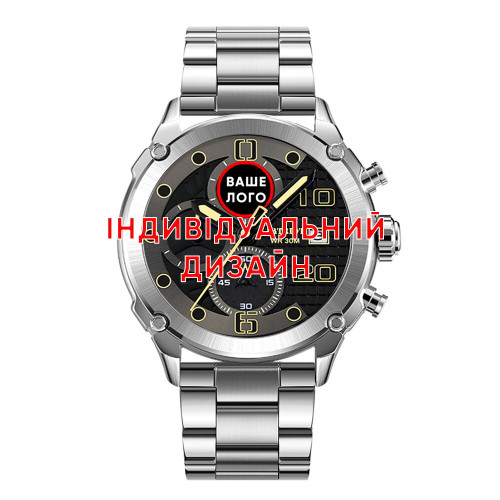 Наручные часы Awarder 016 Silver-Black Steel Индивидуальный дизайн