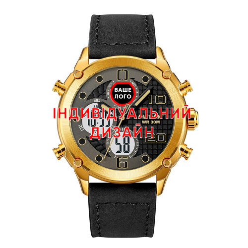 Наручний годинник Awarder 017 Gold-White Індивідуальний дизайн