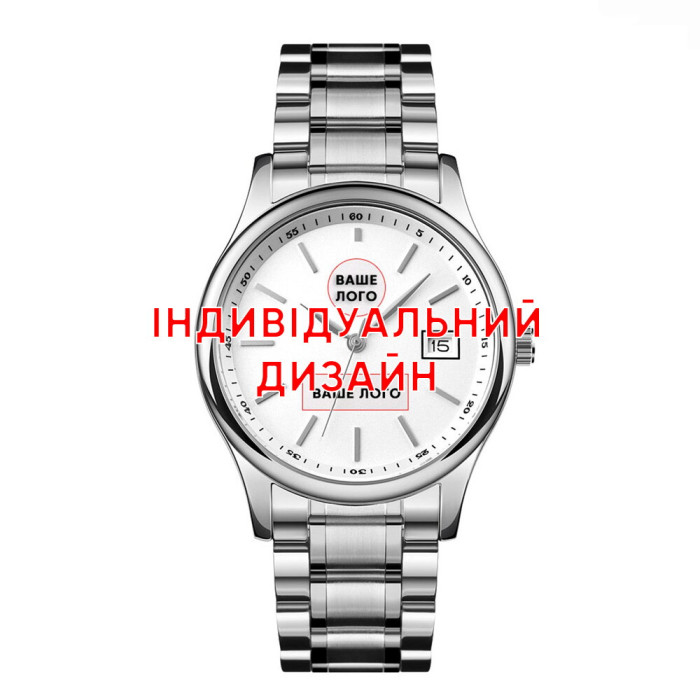 Наручний годинник Awarder 023 Silver Steel Індивідуальний дизайн