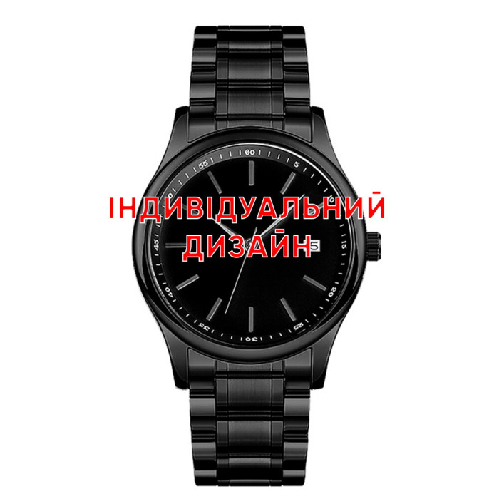 Наручний годинник Awarder 023 Black Steel Індивідуальний дизайн
