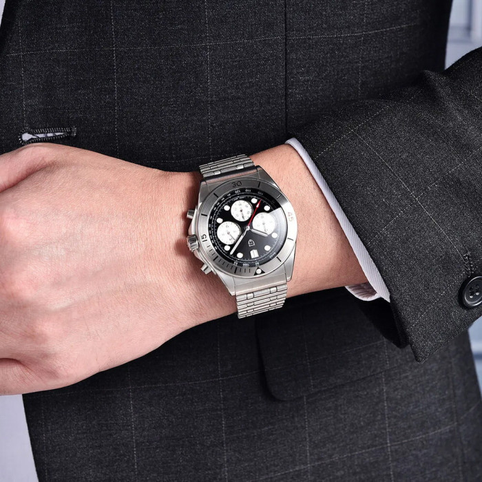 Наручний годинник Pagani Design PD-1705-1 Silver-Black Steel