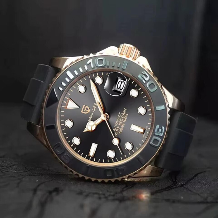 Наручний годинник Pagani Design PD-1651 Gold-Black Silicone