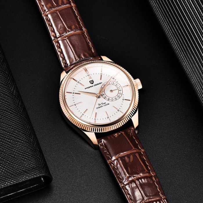 Наручний годинник Pagani Design PD-1689 Gold-White-Brown