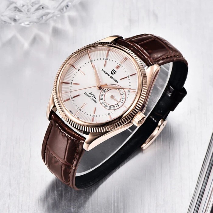 Наручний годинник Pagani Design PD-1689 Gold-White-Brown