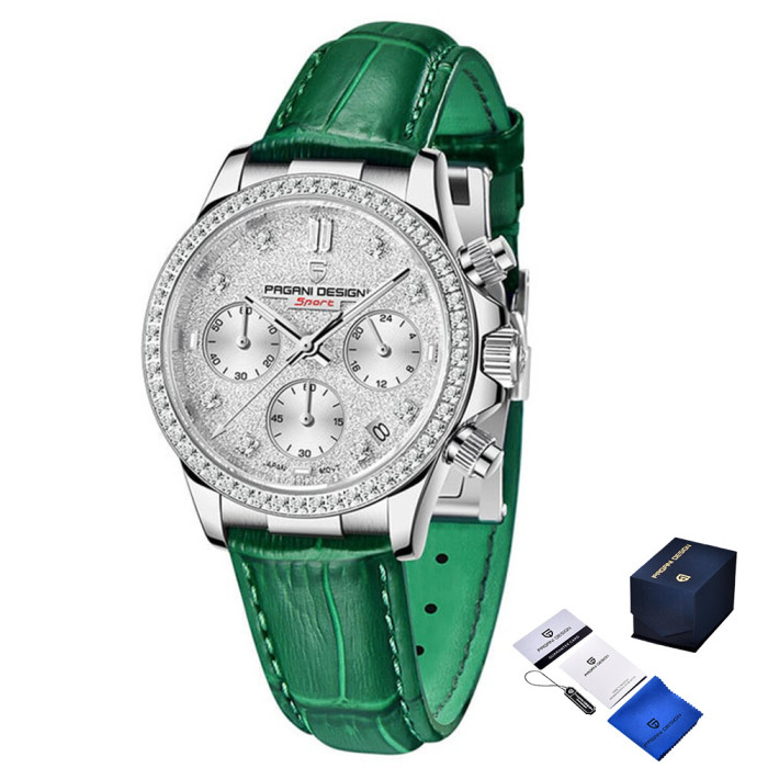 Наручний годинник Pagani Design PD-1730 Silver-Green