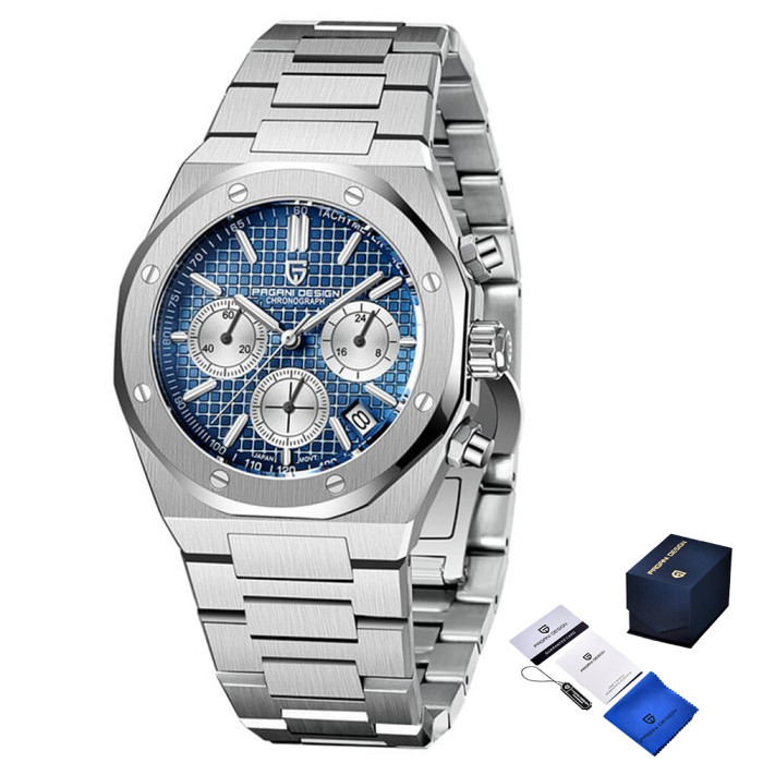 Наручний годинник Pagani Design PD-1707 Silver-Blue