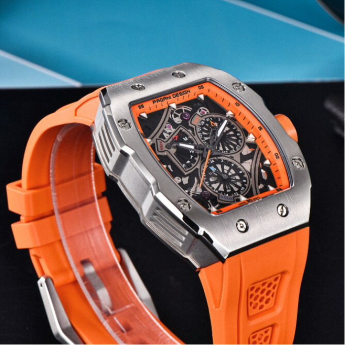 Наручний годинник Pagani Design PD-YS012 Silver-Orange