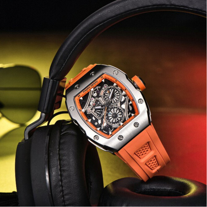 Наручний годинник Pagani Design PD-YS012 Silver-Orange