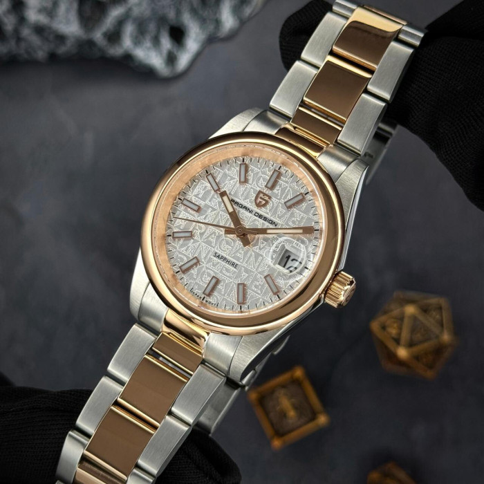Наручний годинник Pagani Design PD-1794M Silver-Rose Gold-White