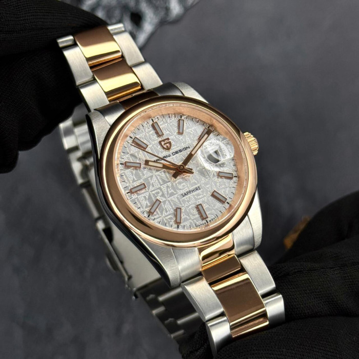 Наручний годинник Pagani Design PD-1794M Silver-Rose Gold-White