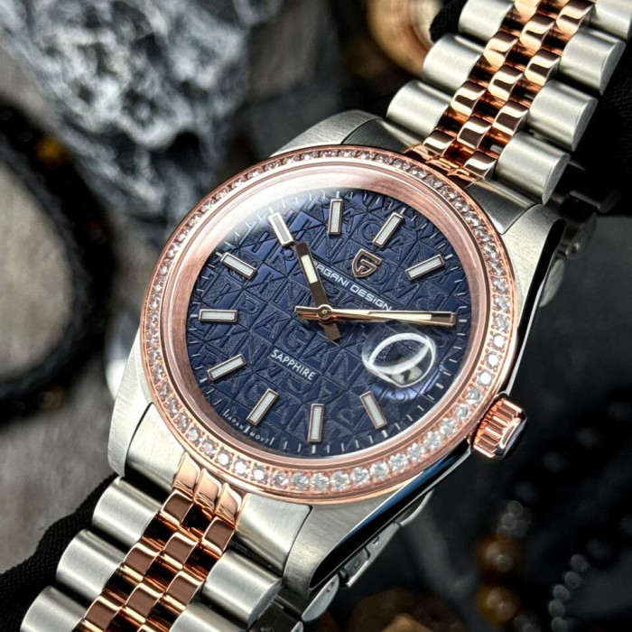 Наручний годинник Pagani Design PD-1794M Silver-Rose Gold-Blue