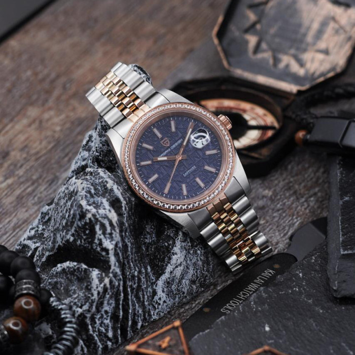 Наручний годинник Pagani Design PD-1794M Silver-Rose Gold-Blue