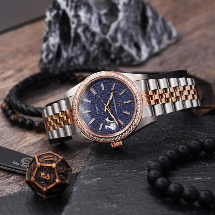 Наручний годинник Pagani Design PD-1794M Silver-Rose Gold-Blue