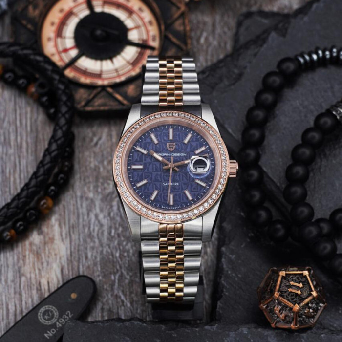 Наручний годинник Pagani Design PD-1794M Silver-Rose Gold-Blue
