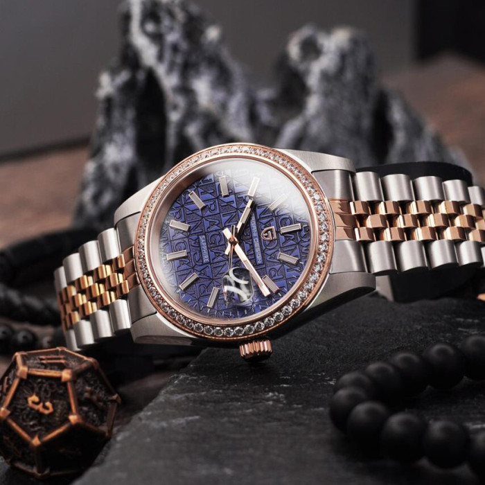 Наручний годинник Pagani Design PD-1794M Silver-Rose Gold-Blue