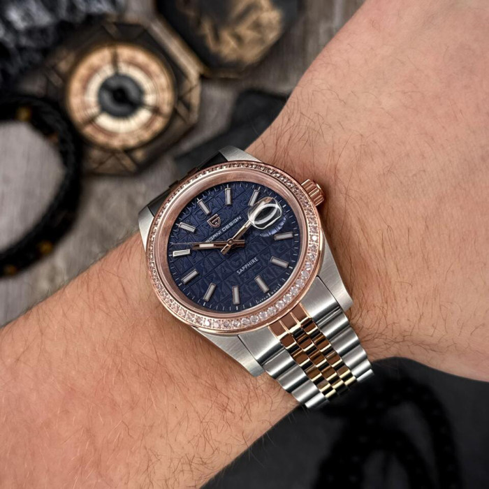 Наручний годинник Pagani Design PD-1794M Silver-Rose Gold-Blue