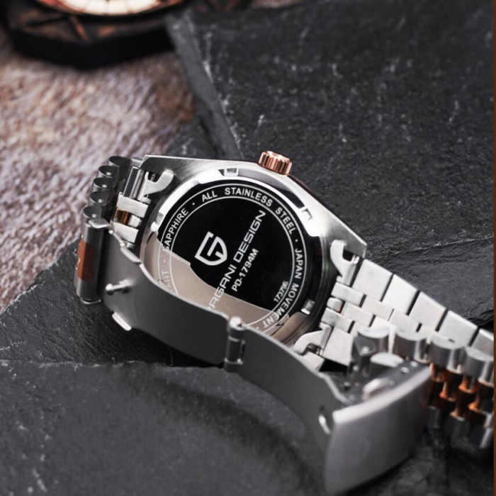 Наручний годинник Pagani Design PD-1794M Silver-Rose Gold-Blue