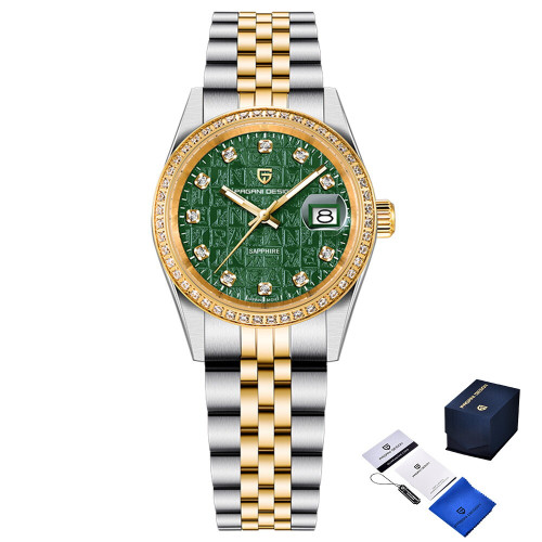 Наручний годинник Pagani Design PD-1794L Silver-Gold-Green