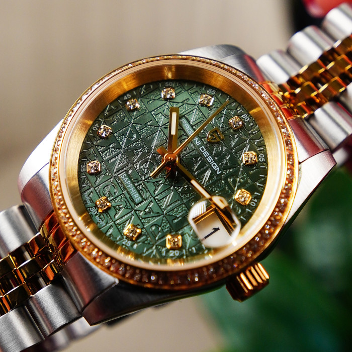 Наручний годинник Pagani Design PD-1794L Silver-Gold-Green