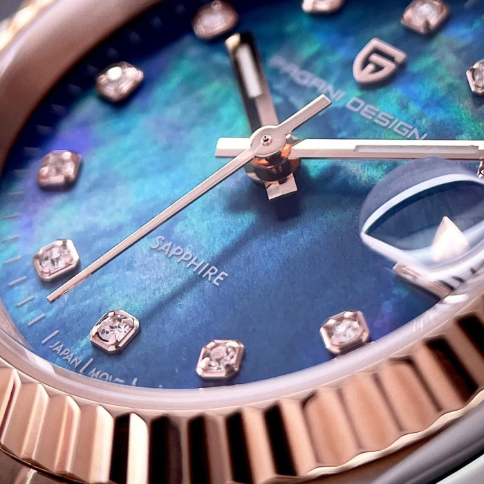 Наручний годинник Pagani Design PD-1794L Silver-Rose Gold-Blue
