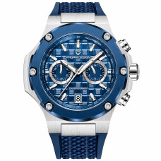 Наручний годинник Pagani Design PD-YS032 Silver-Blue-Blue Rubber