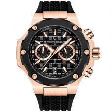 Наручний годинник Pagani Design PD-YS032 Rose Gold-Black-Black Rubber