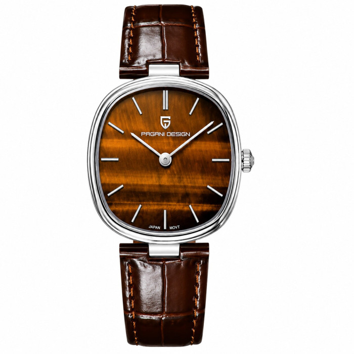 Наручний годинник Pagani Design PD-1825 Silver-Brown Leather