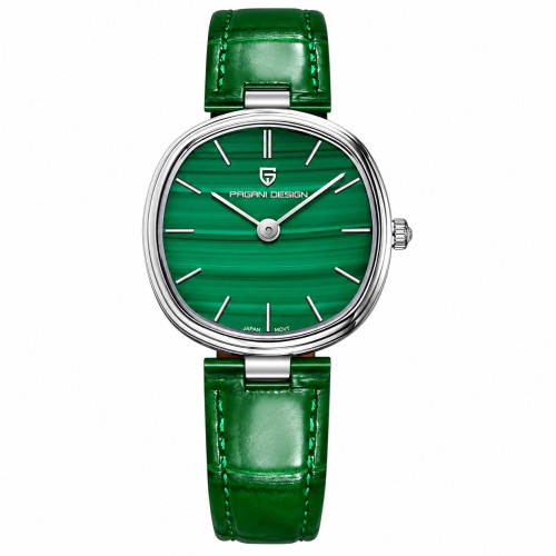 Наручний годинник Pagani Design PD-1825 Silver-Green Leather